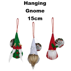 Christmas Tree Decoration - Hanging Gnome 15cm